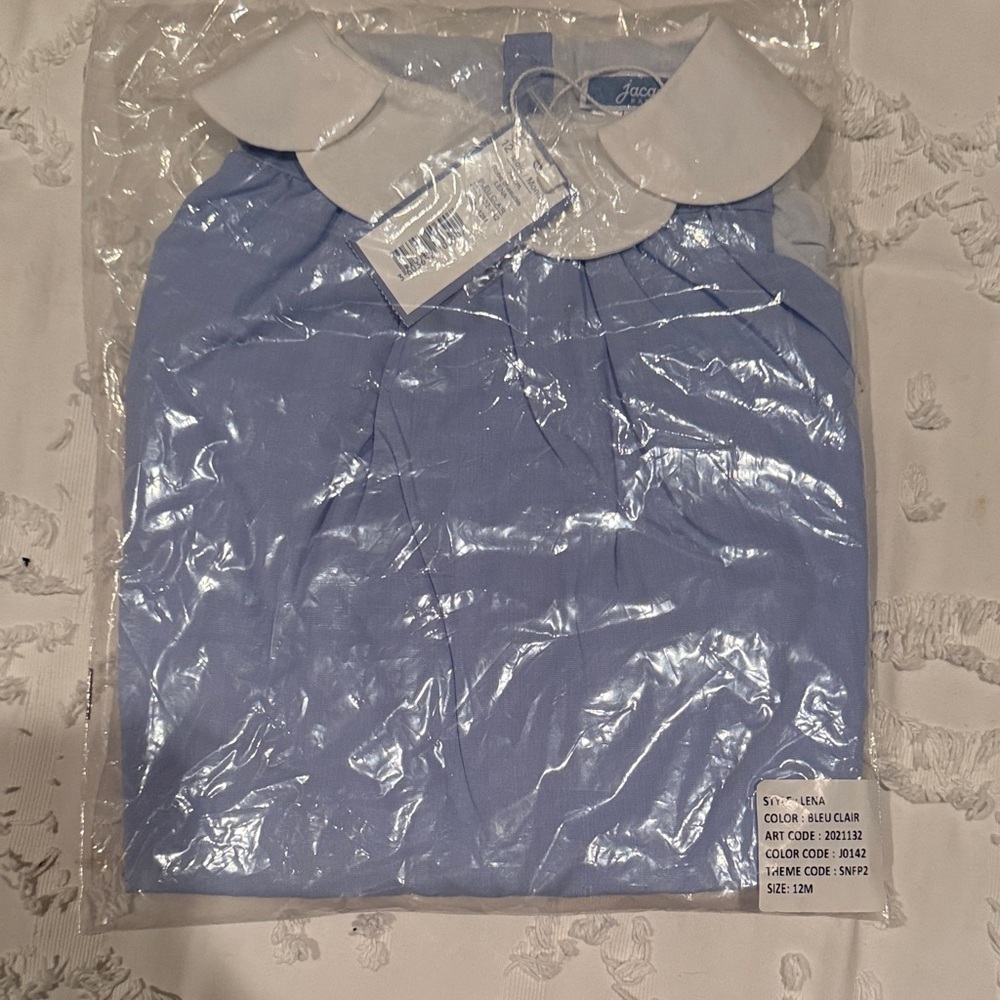 Lena Light Blue Dress with White Dress